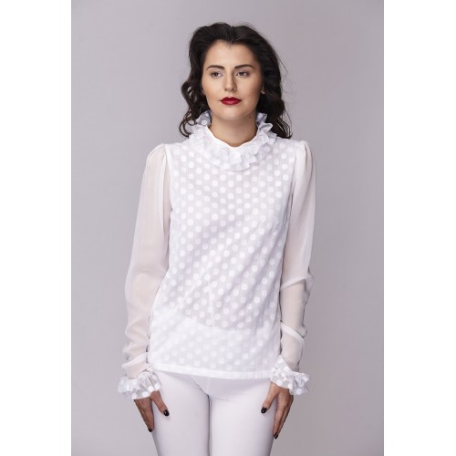 Дамска риза Амбиция - Романс white