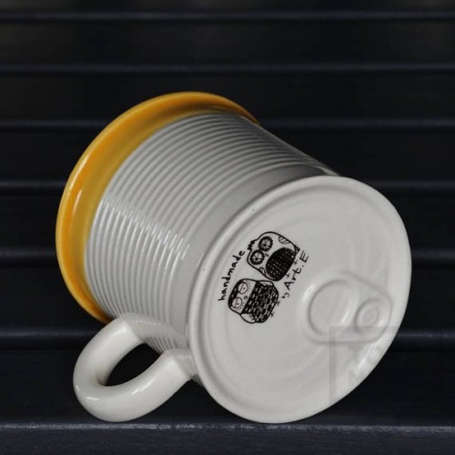 Ръчно изработена порцеланова чаша тип консерва Art.E Handmade - Music Mug