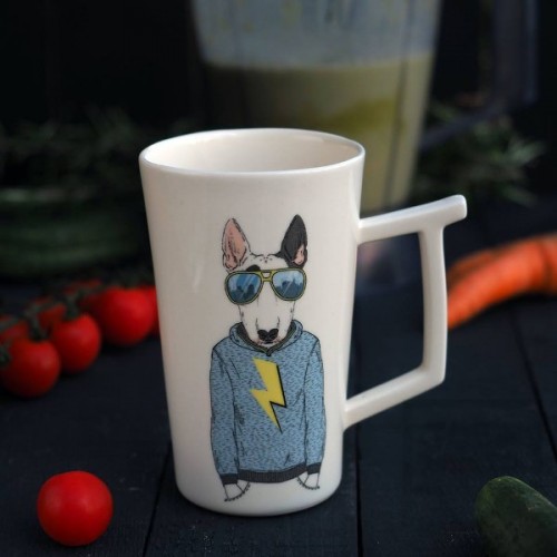 Ръчно изработена порцеланова чаша Art.E Handmade - Swag Dog