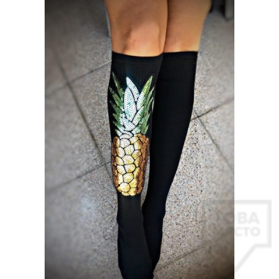 Дамски дълги чорапи ArtLab - Pineapple