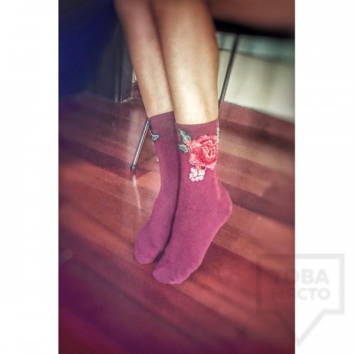 Дамски къси чорапи ArtLab - Pink Roses