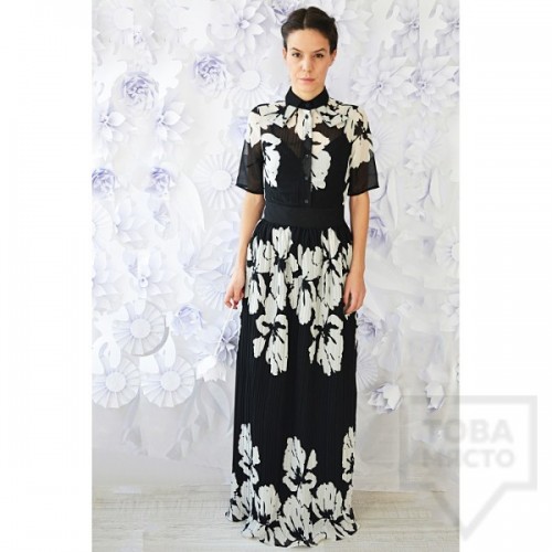 Дизайнерска рокля Attitude157 - Darcey black and white