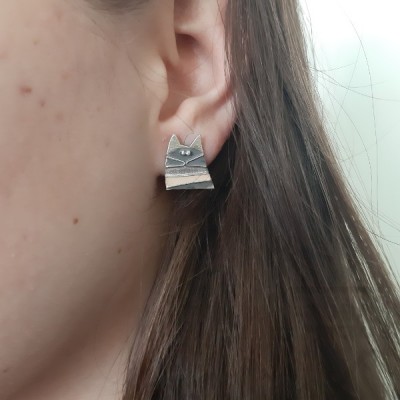 Silver earrings by Topreva - kitties