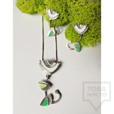 Silver earrings by Topreva-flowers