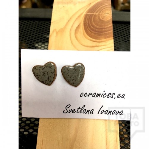 Дизайнерски обеци CeramicsS- Сърце