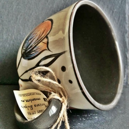 Handmade unique ceramic mug CeramicsS - Magic Tulips