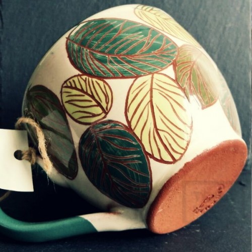Handmade unique ceramic mug CeramicsS - Forest freshness