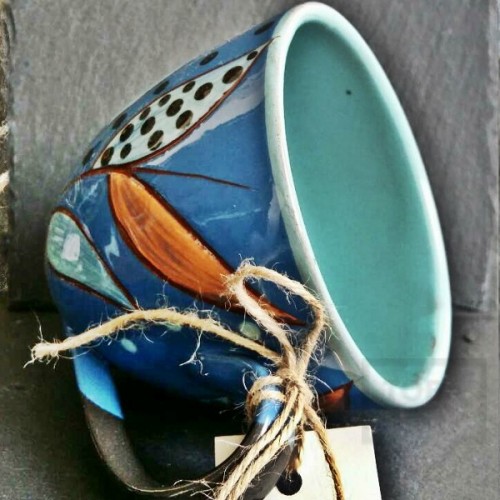 Ръчно изработена керамична чаша CeramicsS - Езерен сън