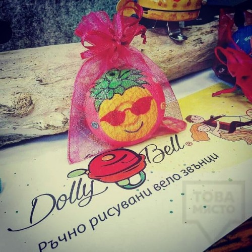 Ръчно декориран звънец за велосипед Dolly Bell - ананас