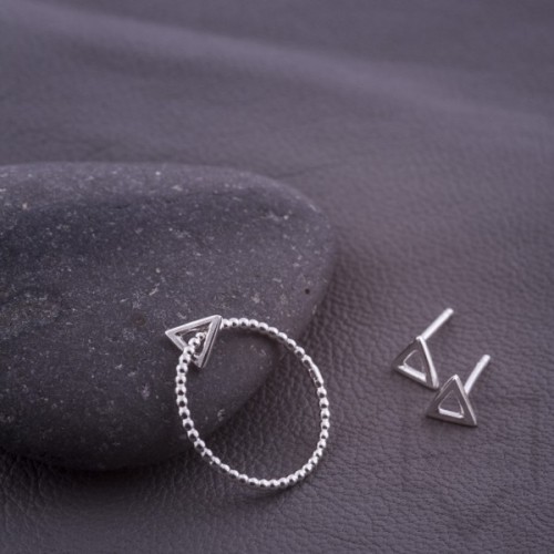 Silver ring Feelosophy-mini triangle