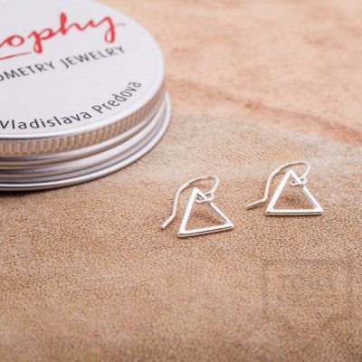Silver earrings Feelosophy goldy - triangle