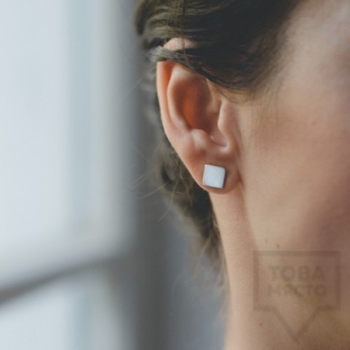 Silver earrings Feelosophy Hardware - square