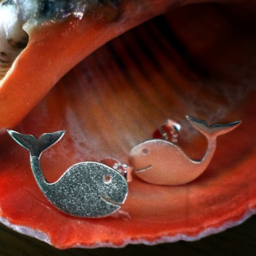 Сребърни обеци Гаргорок - делфини