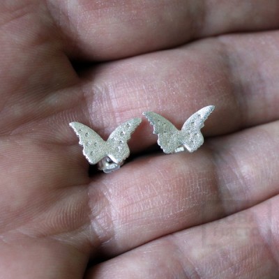 Сребърни обеци Gargorock - нежни пеперуди
