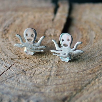 Сребърни обеци Gargorock - октоподи