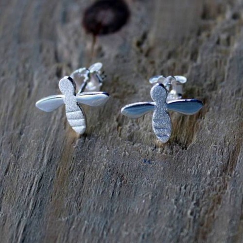 Сребърни обеци Gargorock - пчелички