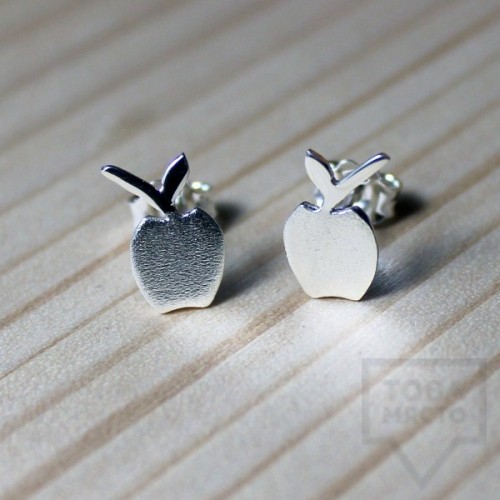 Silver earrings Gargorock - apples