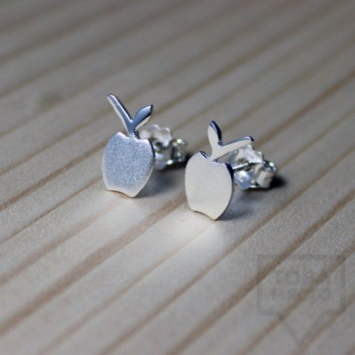 Silver earrings Gargorock - apples