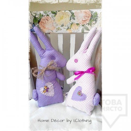Декоративна ръчно изработена кукла I.Clothing - funny bunny