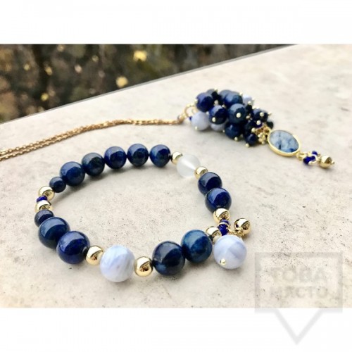 Ръчно изработена гривна Jewelry by Emiliya - Blue Romance