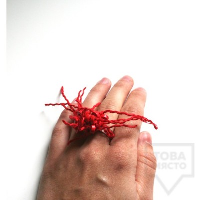 Дизайнерски пръстен KaYo - червен
