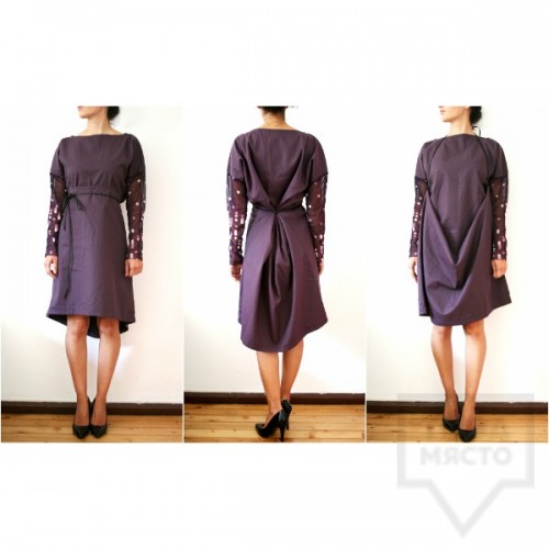 Дизайнерска рокля KaYo - purple cotton