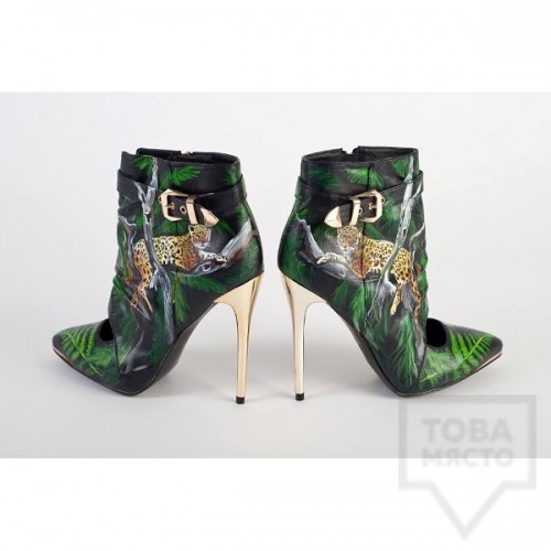 Дизайнерски дамски обувки Kareez Art Line - Леопард