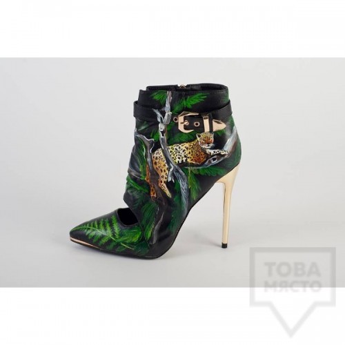 Дизайнерски дамски обувки Kareez Art Line - Леопард