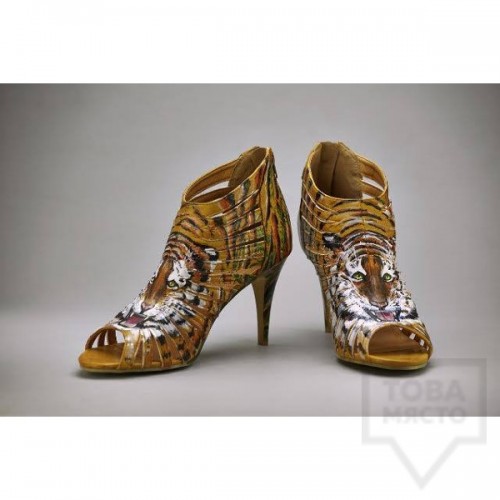 Дизайнерски дамски обувки Kareez Art Line - Тигър