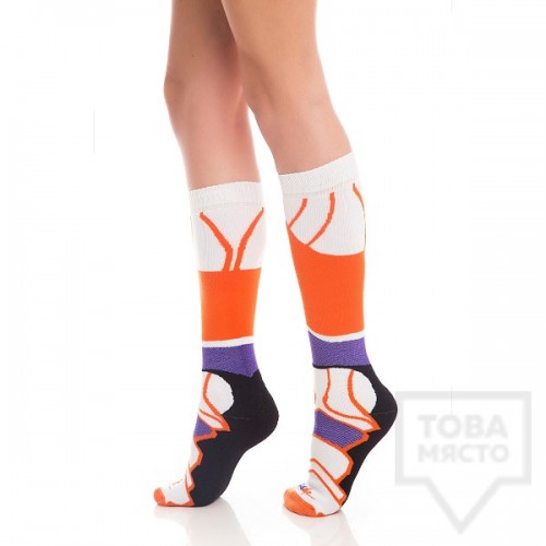 Дамски дълги чорапи KrakMe - Havana futuristic purple