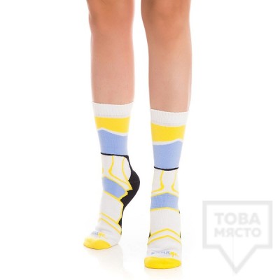 Дамски къси чорапи KrakMe - Havana futuristic blue short
