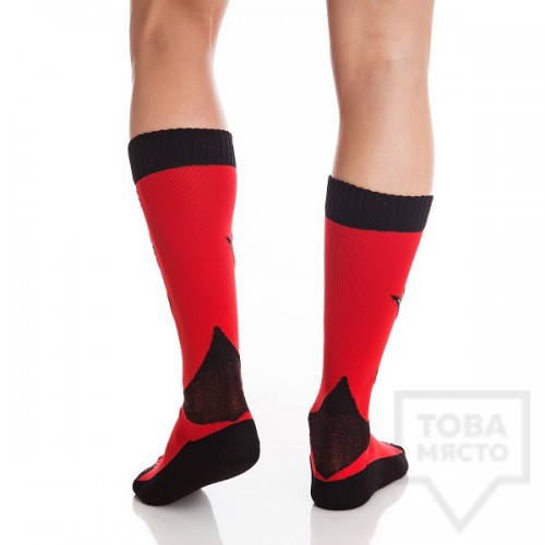 Мъжки дълги чорапи KrakMe - Art Shock red