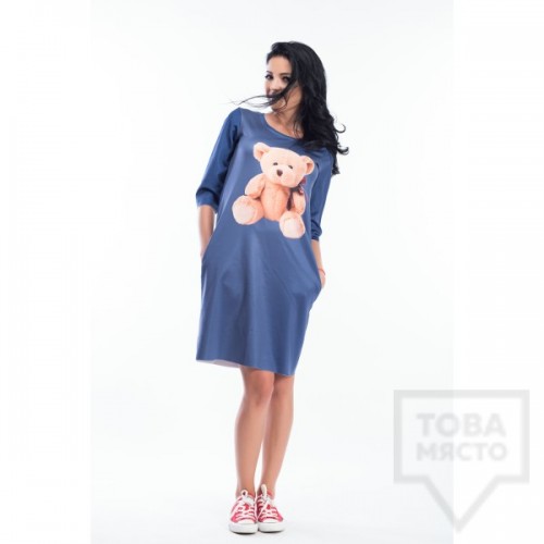 Дизайнерска рокля My Magenta - winnie the pooh