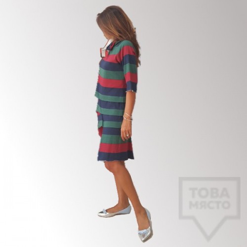 Дизайнерска асиметрична рокля My Magenta - teen dream