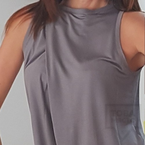 Дизайнерска рокля My Magenta - middle simple grey