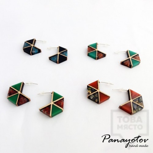 Дизайнерски обеци Panayotov Handmade - Triangle