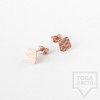 Асиметрични сребърни обеци Pin - розово злато