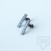 Ковани сребърни обеци - Pin оксидирано сребро