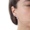Ковани сребърни обеци - Pin сребристи