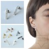 Ковани сребърни обеци - Pin сребристи