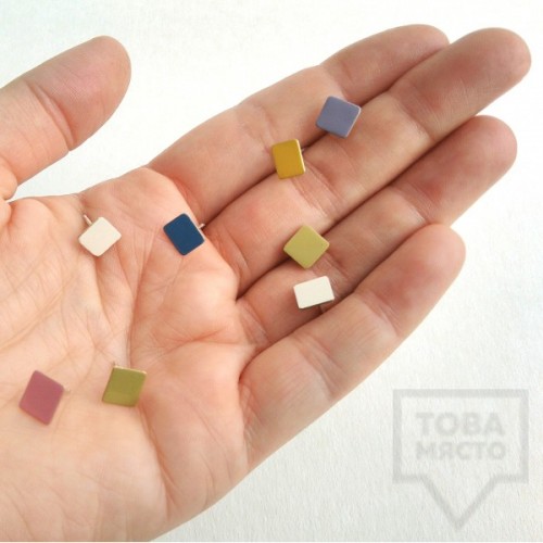 Geometric earrings Polina Dimitrova-colorful touch