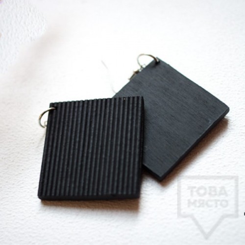 Ръчно изработени обеци Tarra - black fierte