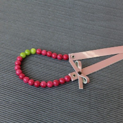 Ръчно изработено колие Vyara Tzeneva Jewellery - single pink