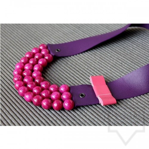 Ръчно изработено колие Vyara Tzeneva Jewellery - triple purple