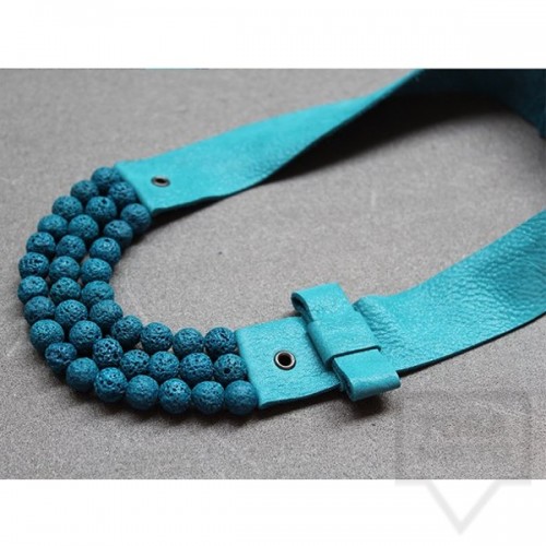 Ръчно изработено колие Vyara Tzeneva Jewellery - triple turquoise