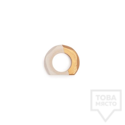 Дървени фасетирани пръстени за салфетки I/TEMS- златни