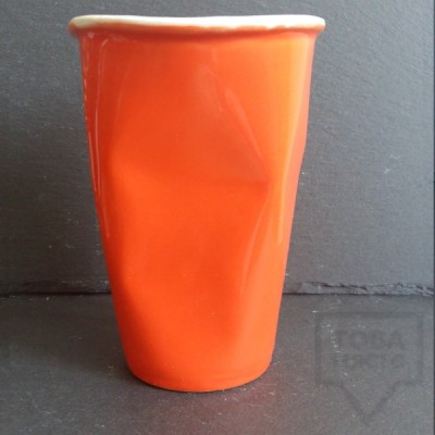 Ръчно изработена порцеланова чаша Korchev Design Studio - big orange