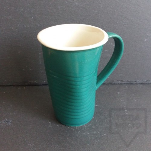 Ръчно изработена порцеланова чаша Korchev Design Studio - big turquoise can