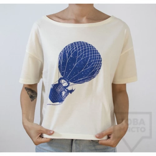 Дамска тениска Crop Almost a Brand - No pressure white