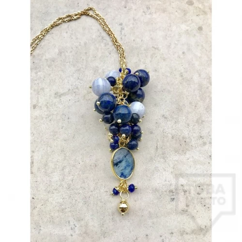 Ръчно изработено колие Jewelry by Emiliya - Blue Romance